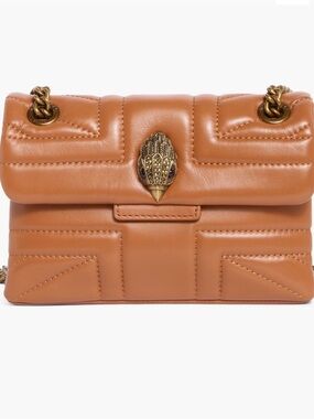 NWT Kurt Geiger Union Jack Leather Crossbody Bag Caramel Brown